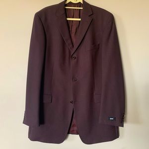 Hugo Boss Size L Wool Blazer Purple/Burgundy NWOT